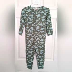 🎈NWT Joe Fresh (Size 4T) Olive & Light Green Dinosaur Footless Pyjamas/Sleepers